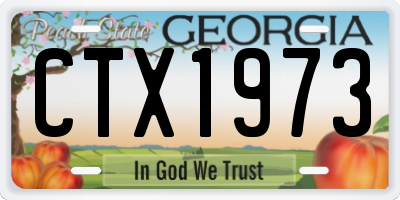 GA license plate CTX1973