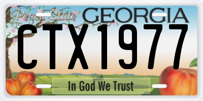 GA license plate CTX1977