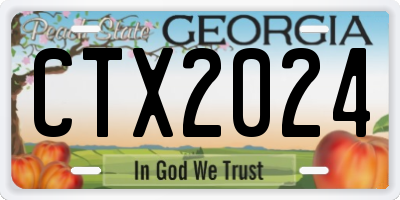 GA license plate CTX2024