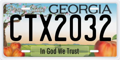 GA license plate CTX2032