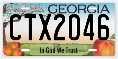 GA license plate CTX2046