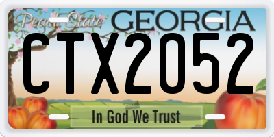 GA license plate CTX2052