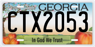 GA license plate CTX2053