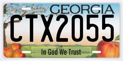 GA license plate CTX2055