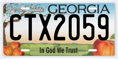 GA license plate CTX2059