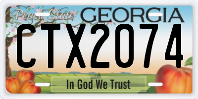 GA license plate CTX2074