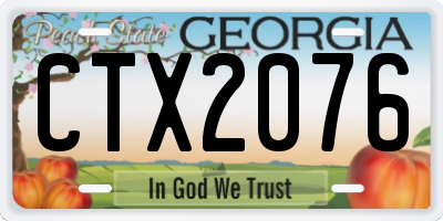 GA license plate CTX2076