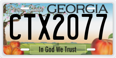 GA license plate CTX2077