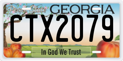 GA license plate CTX2079