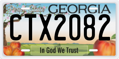 GA license plate CTX2082
