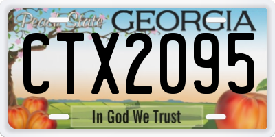 GA license plate CTX2095