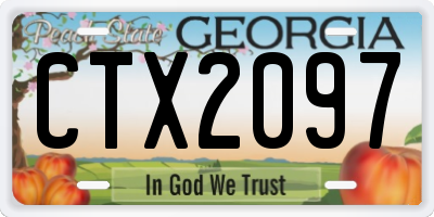GA license plate CTX2097