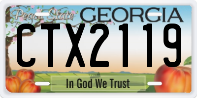 GA license plate CTX2119