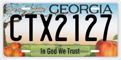 GA license plate CTX2127