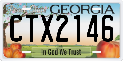 GA license plate CTX2146