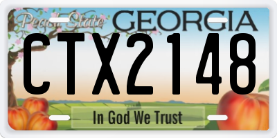 GA license plate CTX2148