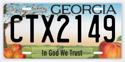 GA license plate CTX2149