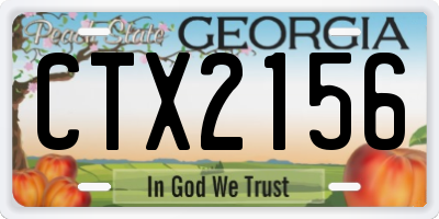 GA license plate CTX2156