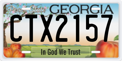 GA license plate CTX2157