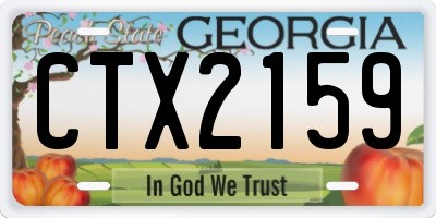 GA license plate CTX2159