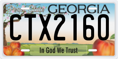 GA license plate CTX2160