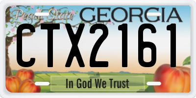GA license plate CTX2161