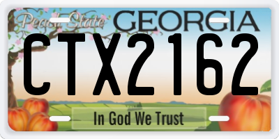 GA license plate CTX2162
