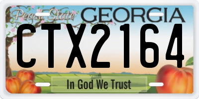 GA license plate CTX2164