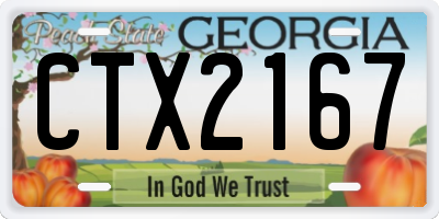 GA license plate CTX2167