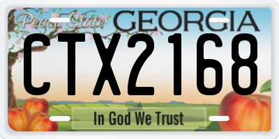 GA license plate CTX2168