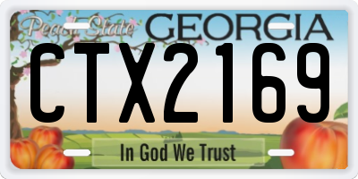GA license plate CTX2169