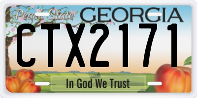 GA license plate CTX2171