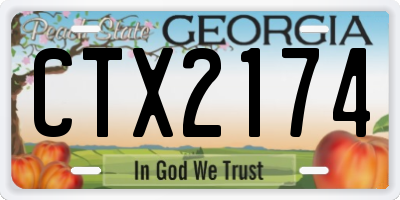 GA license plate CTX2174