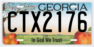 GA license plate CTX2176