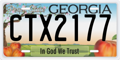 GA license plate CTX2177