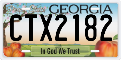 GA license plate CTX2182