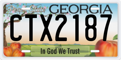 GA license plate CTX2187