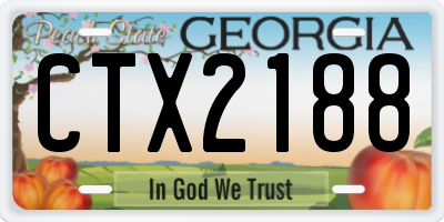GA license plate CTX2188