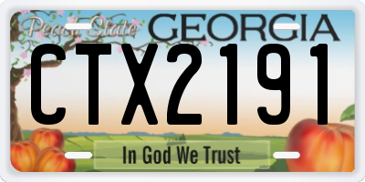 GA license plate CTX2191
