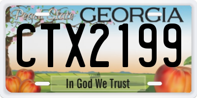 GA license plate CTX2199