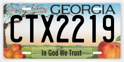 GA license plate CTX2219
