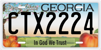 GA license plate CTX2224