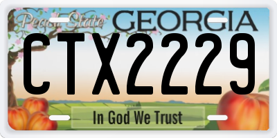 GA license plate CTX2229