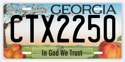 GA license plate CTX2250
