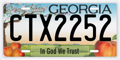 GA license plate CTX2252