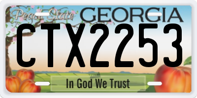 GA license plate CTX2253