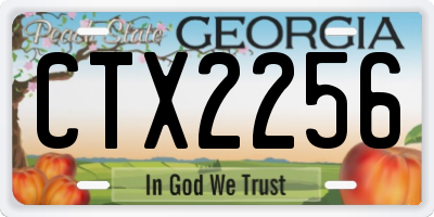 GA license plate CTX2256