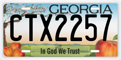 GA license plate CTX2257