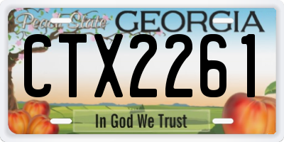 GA license plate CTX2261