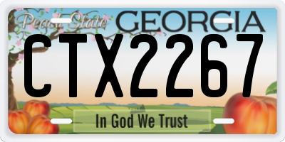 GA license plate CTX2267
